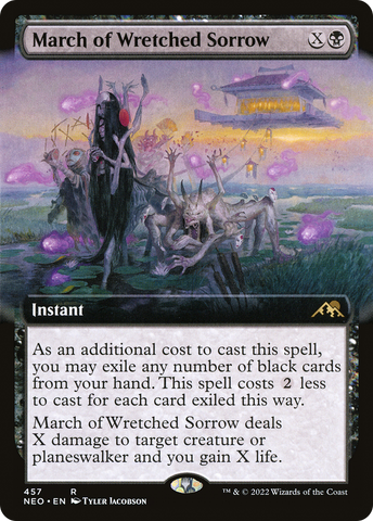 March of Wretched Sorrow (Extended Art) [Kamigawa: Neon Dynasty] - The Mythic Store | 24h Order Processing