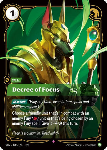Decree of Focus (040/166) [Vendetta] - The Mythic Store | 24h Order Processing
