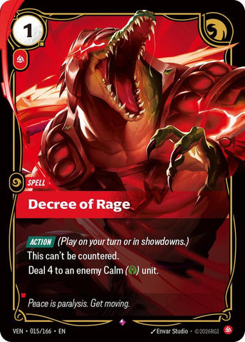 Decree of Rage (015/166) [Vendetta] - The Mythic Store | 24h Order Processing