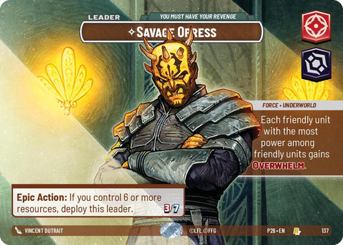 Savage Opress - You Must Have Your Revenge (137) (Prize Wall) (137) [Galactic Championship 2026] - The Mythic Store | 24h Order Processing