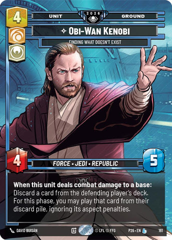 Obi-Wan Kenobi - Finding What Doesn't Exist (161) (Prize Wall) (Foil) (161) [Galactic Championship 2026] - The Mythic Store | 24h Order Processing