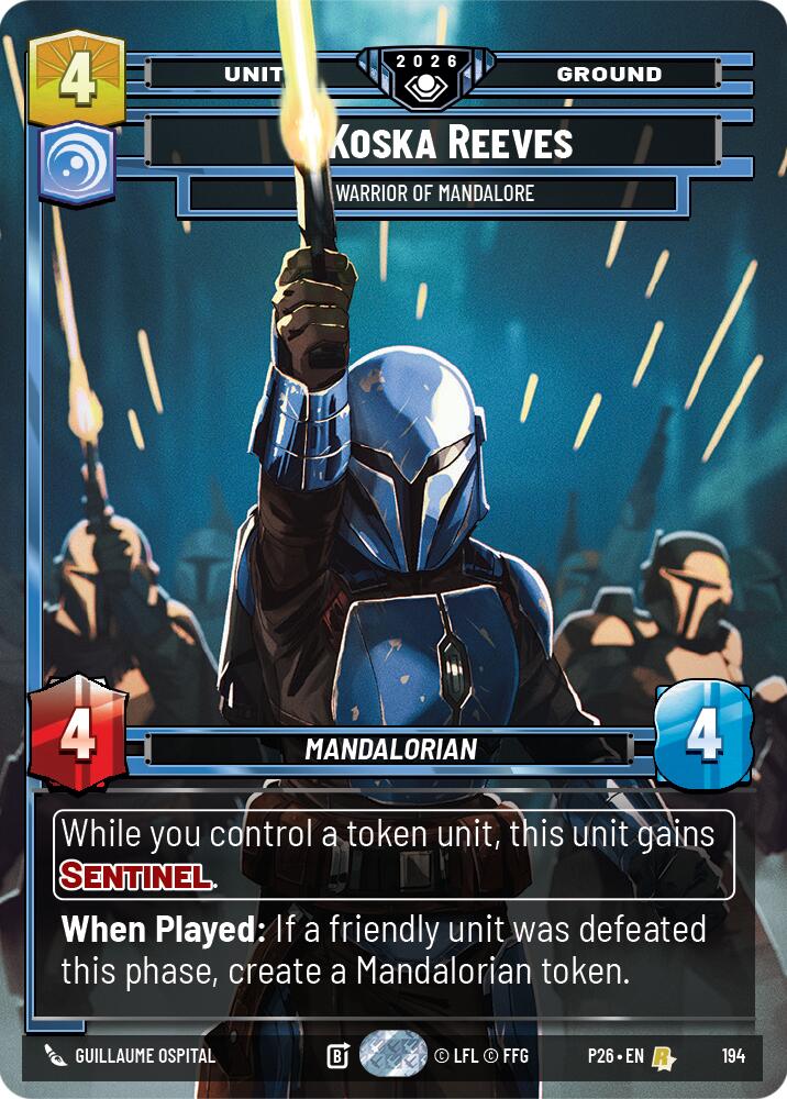 Koska Reeves - Warrior of Mandalore (194) (194) [Galactic Championship 2026] - The Mythic Store | 24h Order Processing