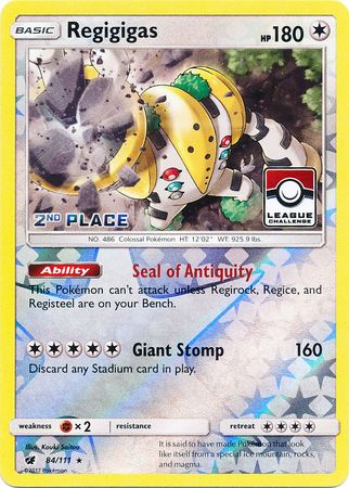 Regigigas (84/111) (League Promo 2nd Place) [Sun & Moon: Crimson Invasion] - The Mythic Store | 24h Order Processing