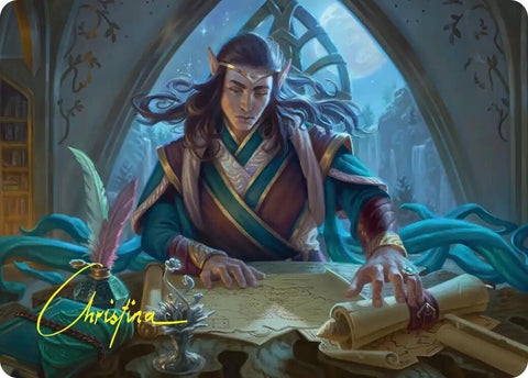 Elrond, Moon-Reader Art Card (Gold-Stamped Signature) [The Hobbit Art Series] - The Mythic Store | 24h Order Processing