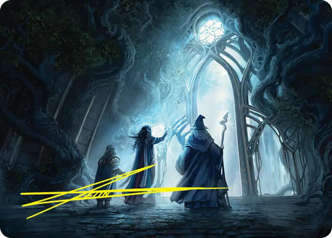 Uncover the Moon-Letters Art Card (Gold-Stamped Signature) [The Hobbit Art Series] - The Mythic Store | 24h Order Processing