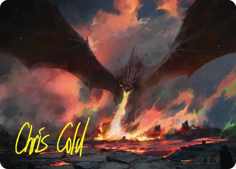 Smaug, the Great Calamity Art Card (Gold-Stamped Signature) [The Hobbit Art Series] - The Mythic Store | 24h Order Processing