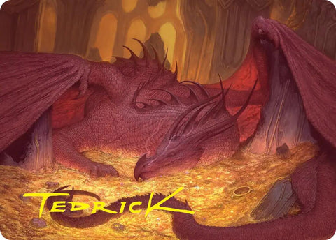 Smaug the Magnificent Art Card (Gold-Stamped Signature) [The Hobbit Art Series] - The Mythic Store | 24h Order Processing