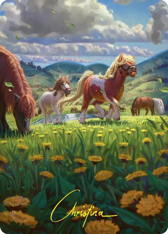 Troop of Ponies Art Card (Gold-Stamped Signature) [The Hobbit Art Series] - The Mythic Store | 24h Order Processing