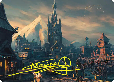 Lake-town Art Card (Gold-Stamped Signature) [The Hobbit Art Series] - The Mythic Store | 24h Order Processing