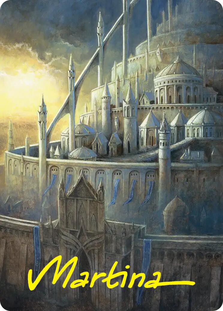Minas Tirith Art Card (Gold-Stamped Signature) [The Hobbit Art Series] - The Mythic Store | 24h Order Processing