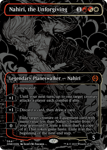 Nahiri, the Unforgiving (Oil Slick Raised Foil) [Phyrexia: All Will Be One] - The Mythic Store | 24h Order Processing
