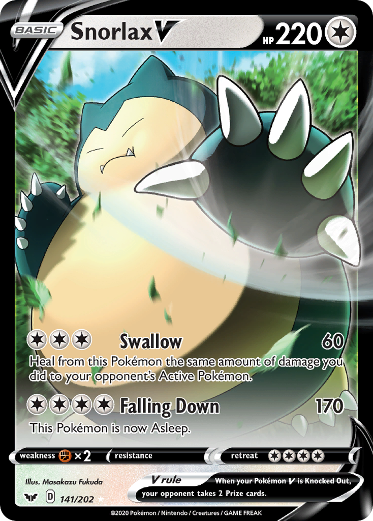 Snorlax V (141/202) [Sword & Shield: Base Set] - The Mythic Store | 24h Order Processing