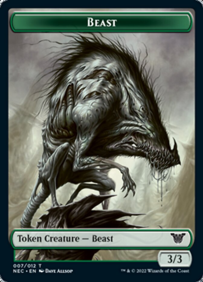 Beast // Treasure Double-Sided Token [Kamigawa: Neon Dynasty Commander Tokens] - The Mythic Store | 24h Order Processing