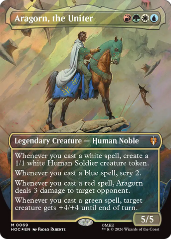 Aragorn, the Uniter (Borderless) (Surge Foil) [The Hobbit: Eternal-Legal] - The Mythic Store | 24h Order Processing