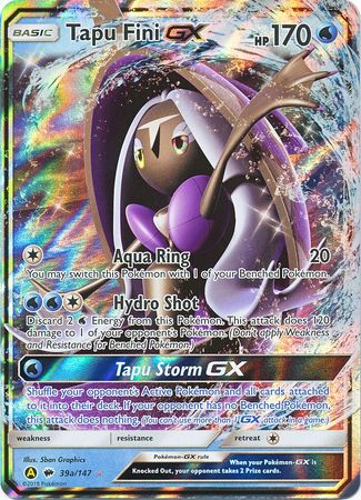 Tapu Fini GX (39/147) (Alternate card) (Jumbo Card) [Sun & Moon: Burning Shadows] - The Mythic Store | 24h Order Processing
