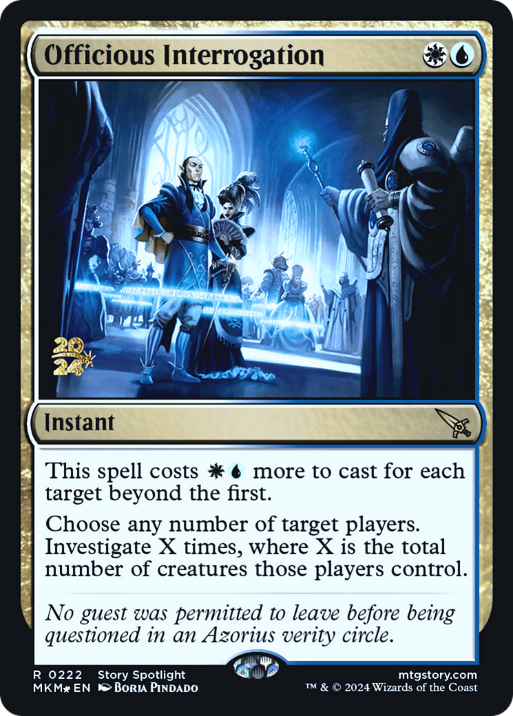 Officious Interrogation [Murders at Karlov Manor Prerelease Promos] - The Mythic Store | 24h Order Processing