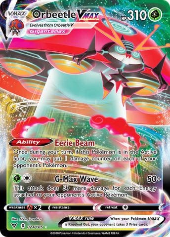 Orbeetle VMAX (021/185) [Sword & Shield: Vivid Voltage] - The Mythic Store | 24h Order Processing