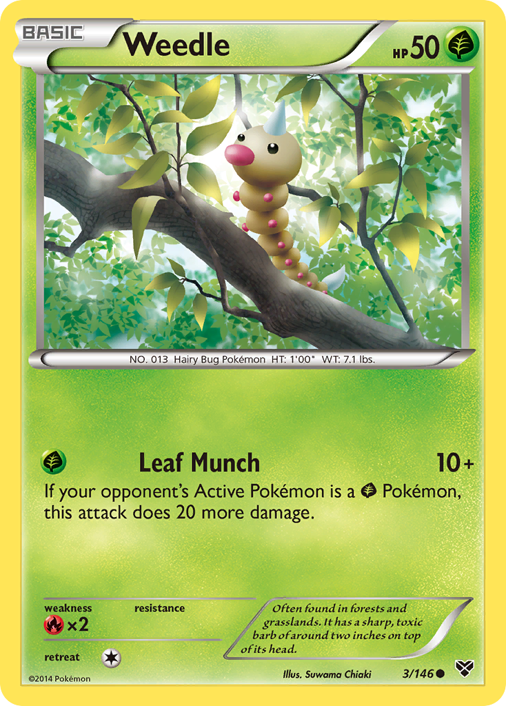 Weedle (3/146) [XY: Base Set] - The Mythic Store | 24h Order Processing