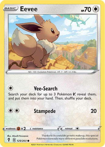 Eevee (125/203) [Sword & Shield: Evolving Skies] - The Mythic Store | 24h Order Processing