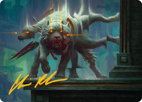 Flickering Hound Art Card (2/54) (Gold-Stamped Signature) [Reality Fracture Art Series] - The Mythic Store | 24h Order Processing