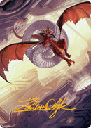 Draconic Visitor Art Card (Gold-Stamped Signature) [Reality Fracture Art Series] - The Mythic Store | 24h Order Processing
