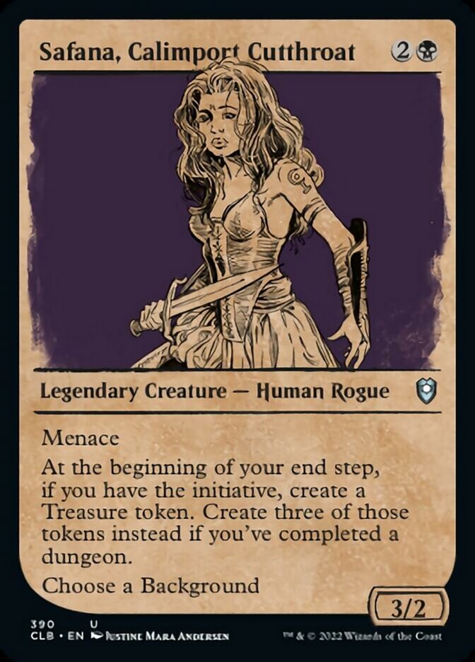 Safana, Calimport Cutthroat (Showcase) [Commander Legends: Battle for Baldur's Gate] - The Mythic Store | 24h Order Processing
