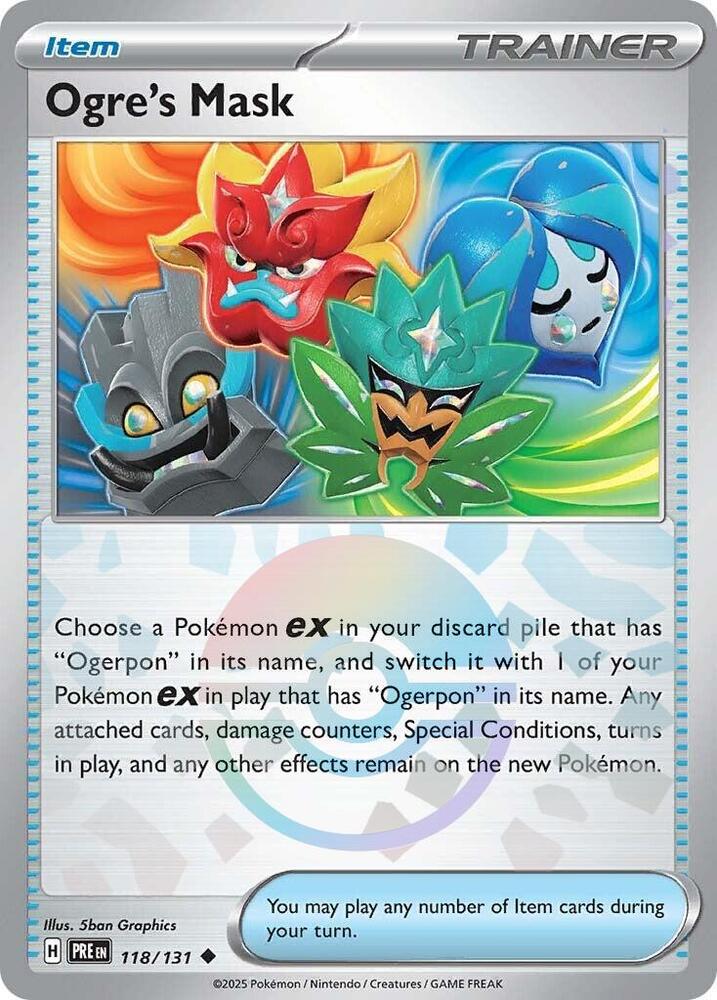 Ogre's Mask (118/131) (Poke Ball Pattern) [Scarlet & Violet: Prismatic Evolutions] - The Mythic Store | 24h Order Processing