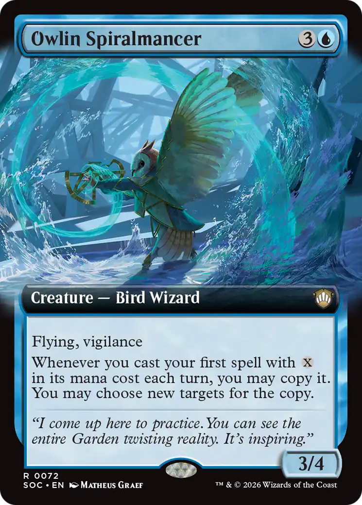 Owlin Spiralmancer (Extended Art) [Secrets of Strixhaven Commander] - The Mythic Store | 24h Order Processing