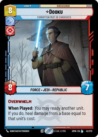 Dooku - Corruption Must Be Eradicated (42/272) (42/272) [Homeworlds] - The Mythic Store | 24h Order Processing