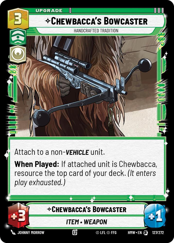 Chewbacca's Bowcaster - Handcrafted Tradition (127/272) (127/272) [Homeworlds] - The Mythic Store | 24h Order Processing
