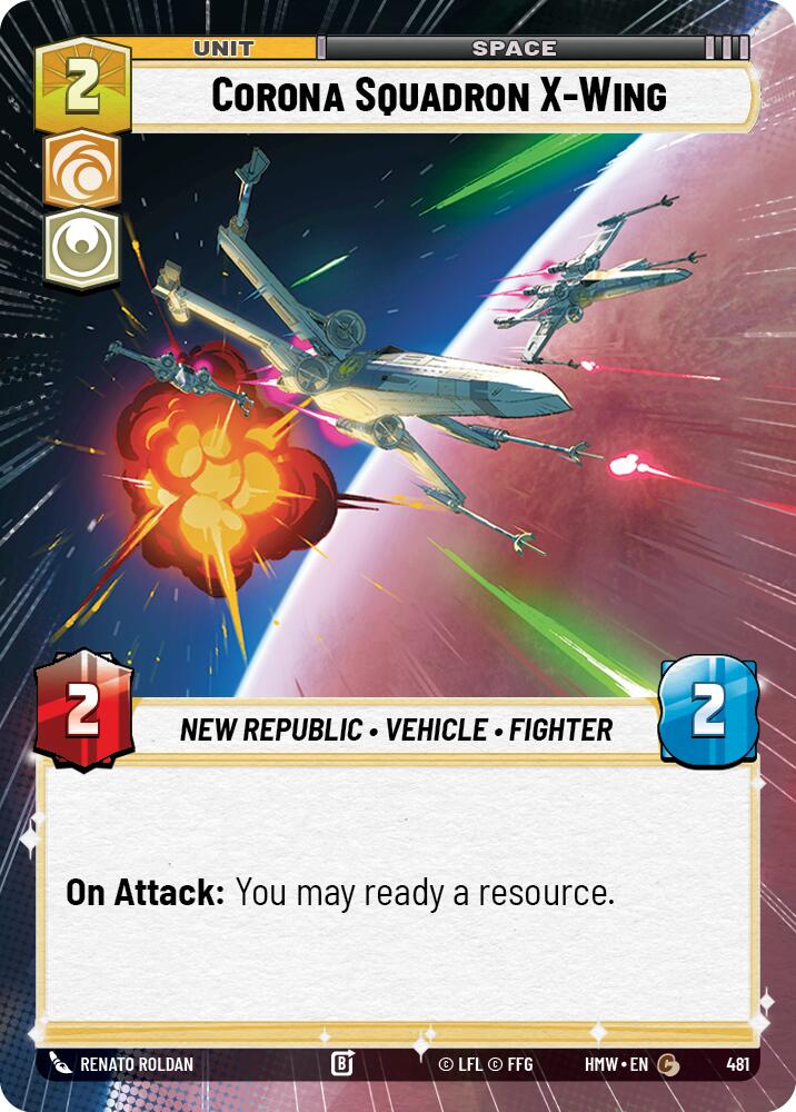 Corona Squadron X-Wing (481) (Hyperspace) (481) [Homeworlds] - The Mythic Store | 24h Order Processing