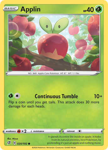 Applin (020/192) [Sword & Shield: Rebel Clash] - The Mythic Store | 24h Order Processing