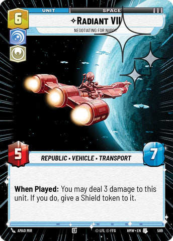 Radiant VII - Negotiating for Naboo (589) (Hyperspace Foil) (589) [Homeworlds] - The Mythic Store | 24h Order Processing