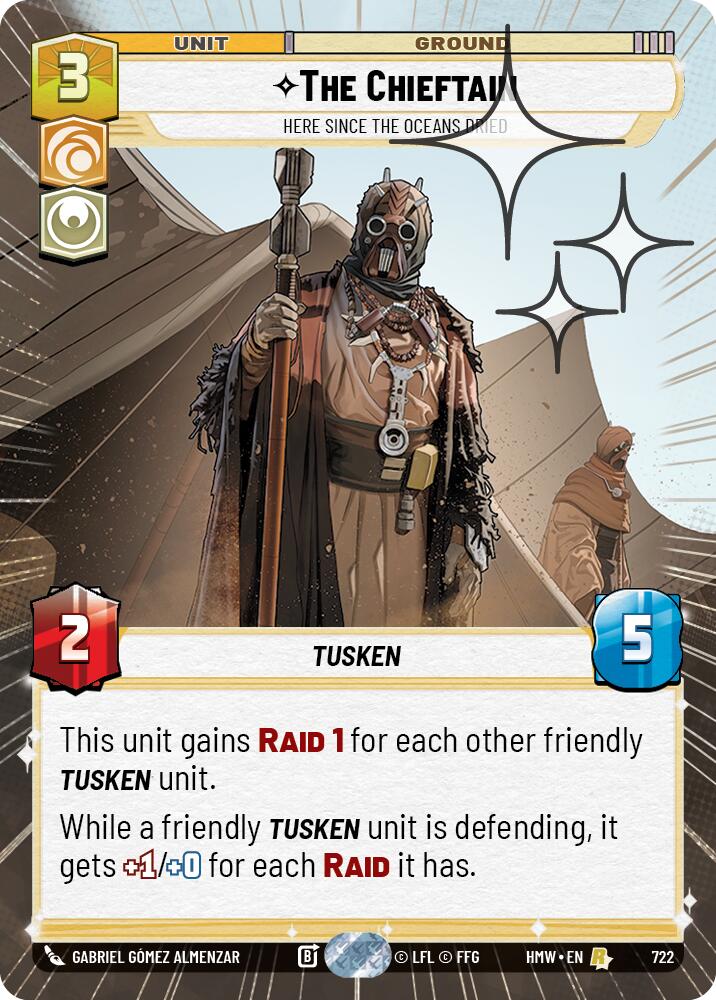 The Chieftain - Here Since the Oceans Dried (722) (Hyperspace Foil) (722) [Homeworlds] - The Mythic Store | 24h Order Processing