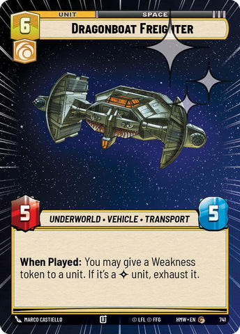 Dragonboat Freighter (741) (Hyperspace Foil) (741) [Homeworlds] - The Mythic Store | 24h Order Processing