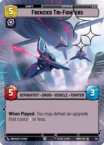 Frenzied Tri-Fighters (759) (Hyperspace Foil) (759) [Homeworlds]