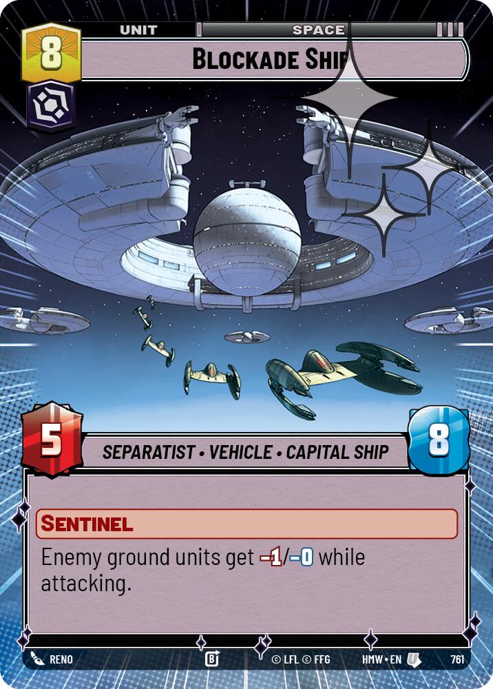 Blockade Ship (761) (Hyperspace Foil) (761) [Homeworlds] - The Mythic Store | 24h Order Processing