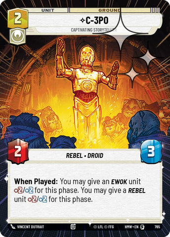 C-3PO - Captivating Storyteller (765) (Hyperspace Foil) (765) [Homeworlds] - The Mythic Store | 24h Order Processing