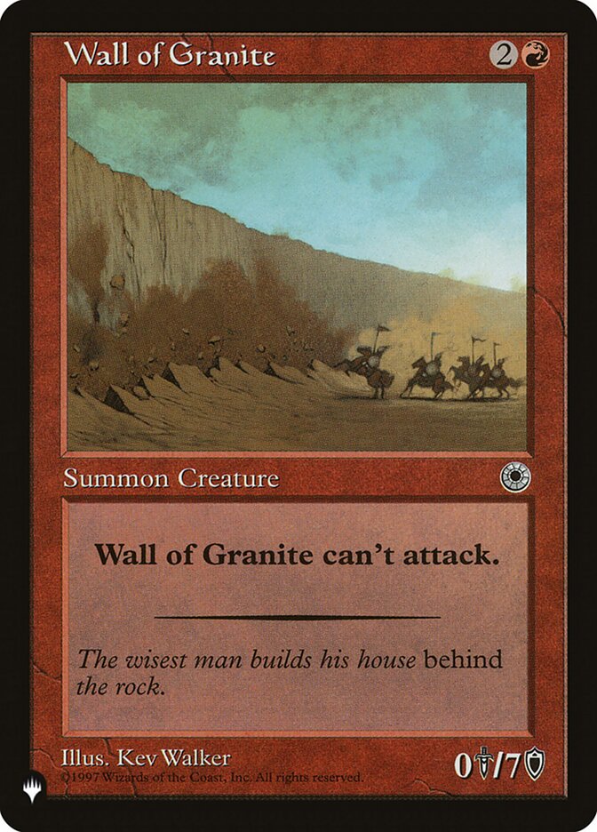 Wall of Granite [The List] - The Mythic Store | 24h Order Processing