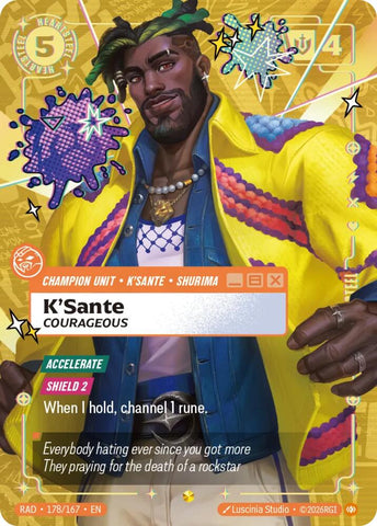 K'Sante, Courageous (Overnumbered) (178/167) [Radiance] - The Mythic Store | 24h Order Processing