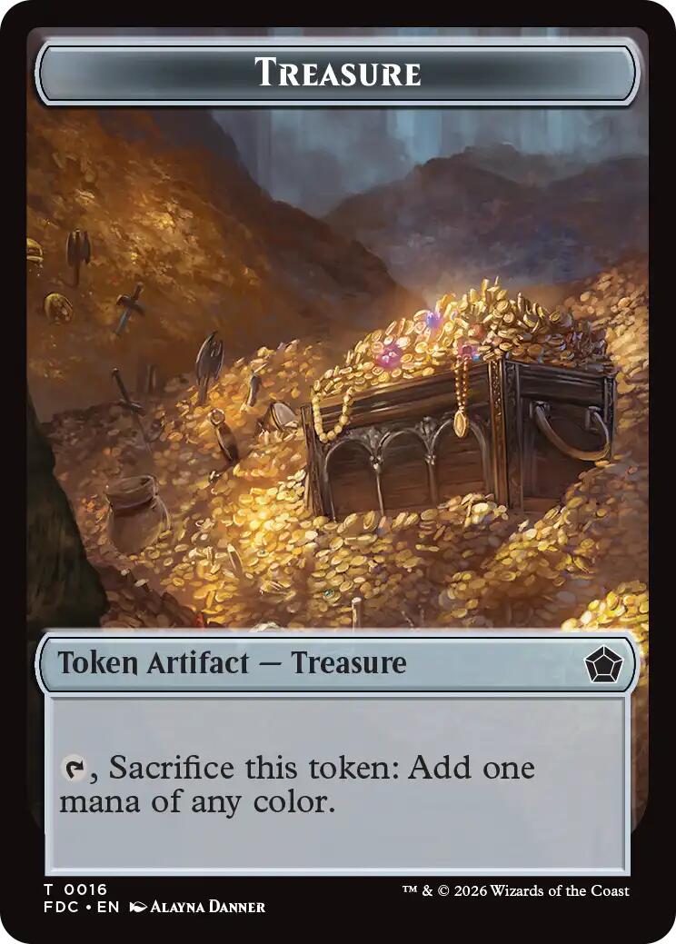 Treasure // The Monarch Double-Sided Token [Foundations Commander Tokens] - The Mythic Store | 24h Order Processing