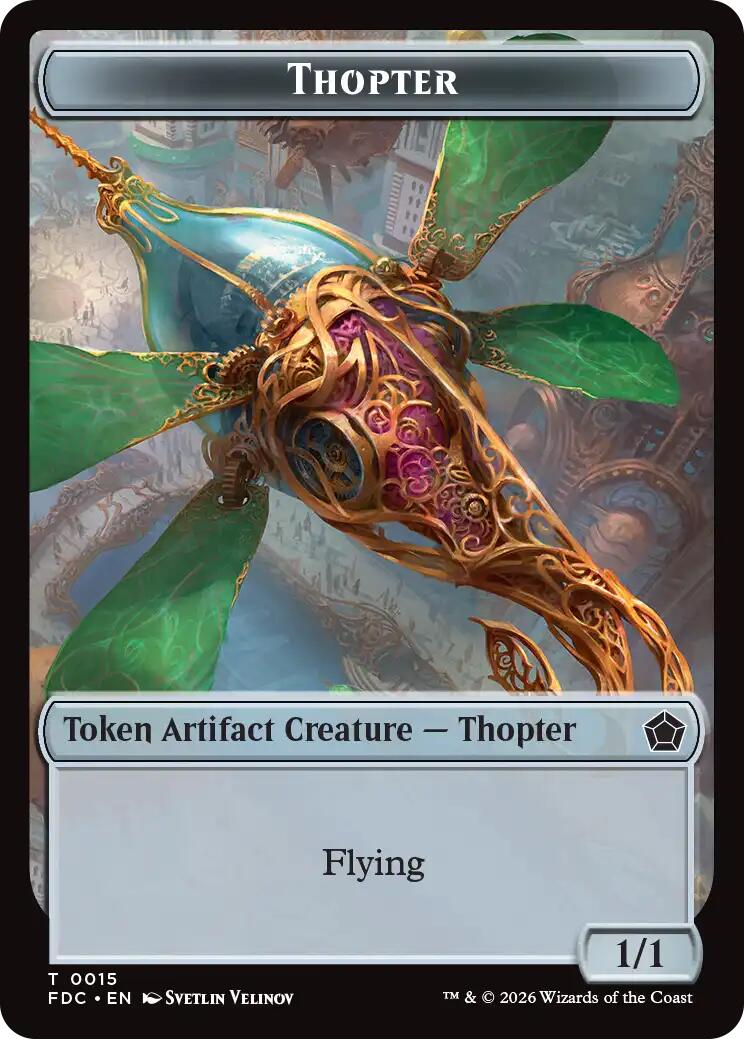 Thopter // The Monarch Double-Sided Token [Foundations Commander Tokens] - The Mythic Store | 24h Order Processing