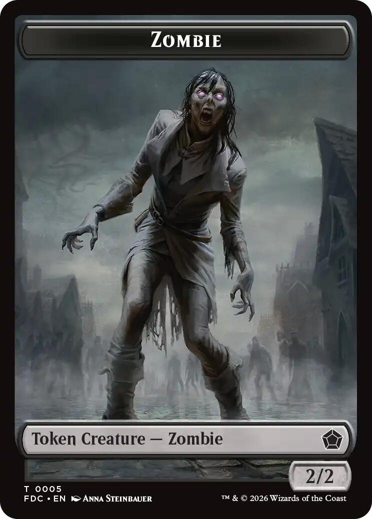 Zombie // The Monarch Double-Sided Token [Foundations Commander Tokens] - The Mythic Store | 24h Order Processing