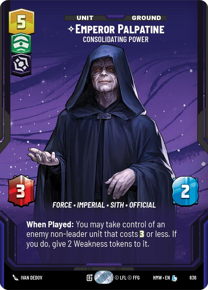 Emperor Palpatine - Consolidating Power (836) (Prestige) (836) [Homeworlds] - The Mythic Store | 24h Order Processing