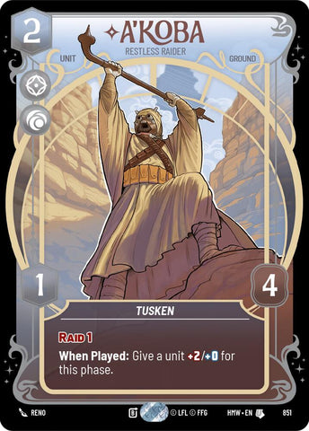 A'Koba - Restless Raider (851) (Prestige Foil) (851) [Homeworlds] - The Mythic Store | 24h Order Processing