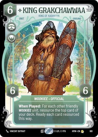 King Grakchawwaa - King of Kashyyyk (861) (Prestige Foil) (861) [Homeworlds] - The Mythic Store | 24h Order Processing