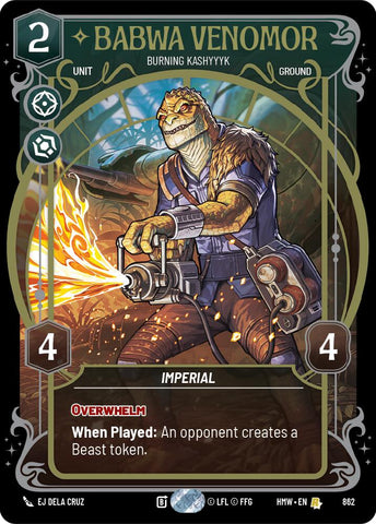 Babwa Venomor - Burning Kashyyyk (862) (Prestige Foil) (862) [Homeworlds] - The Mythic Store | 24h Order Processing