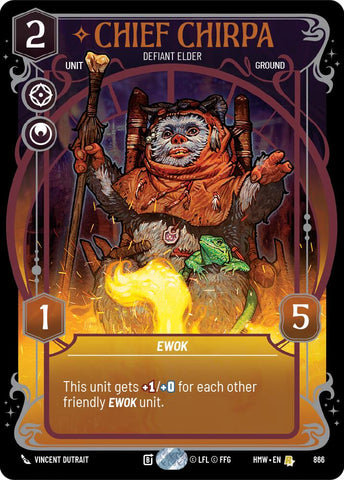 Chief Chirpa - Defiant Elder (866) (Prestige Foil) (866) [Homeworlds] - The Mythic Store | 24h Order Processing