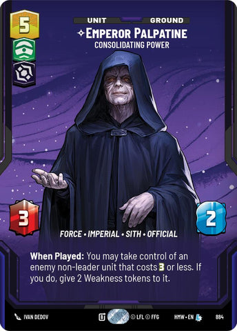 Emperor Palpatine - Consolidating Power (884) (Prestige Foil) (884) [Homeworlds] - The Mythic Store | 24h Order Processing