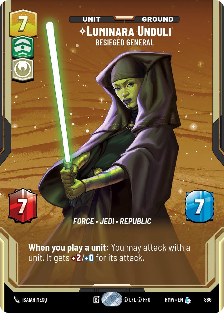 Luminara Unduli - Besieged General (886) (Prestige Foil) (886) [Homeworlds] - The Mythic Store | 24h Order Processing